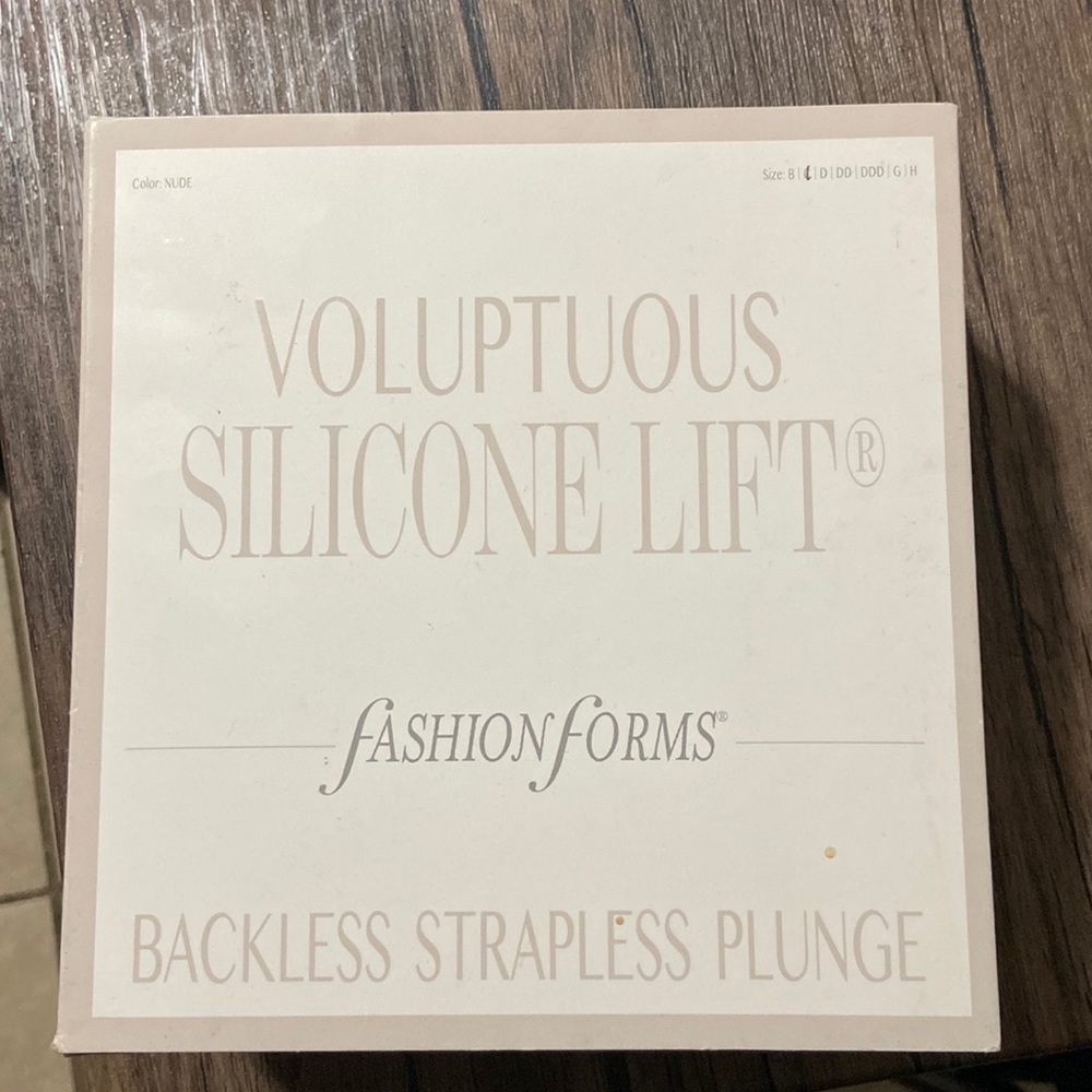 Backless strapless plunge